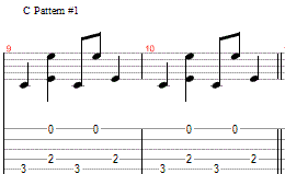 Pattern #1 C chord